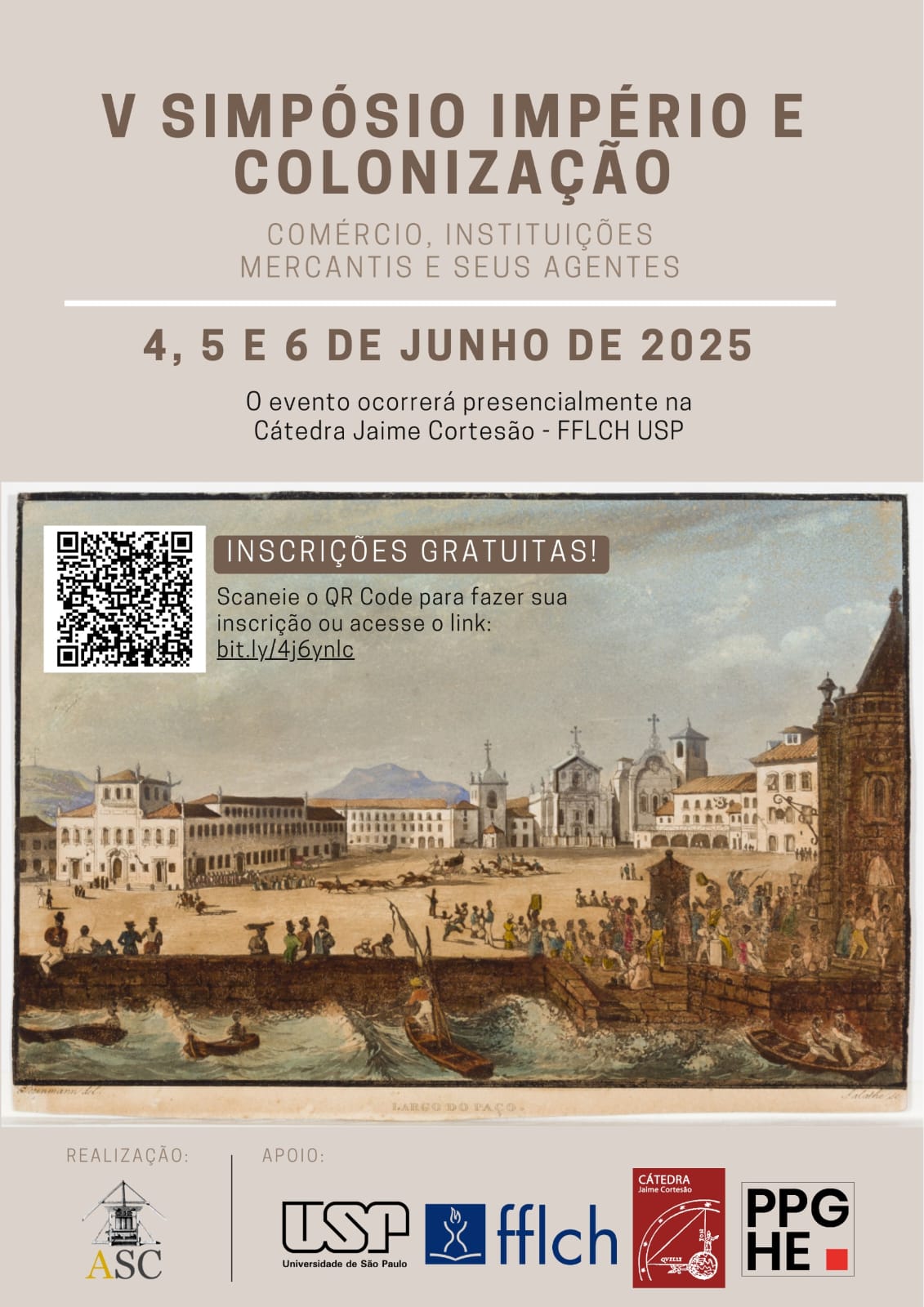 banner do v simpósio império e colonização